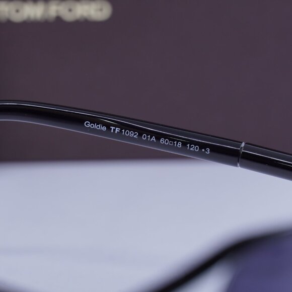 Tom Ford Goldie FT1092 01A Square Sunglasses - Black/Smoke - Picture 6 of 9